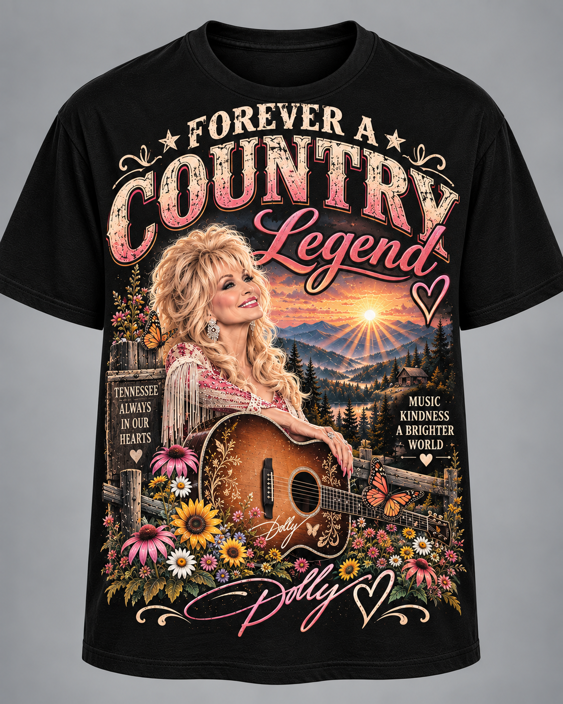 Dolly Forever โ Her Music, Her Heart, Her Legacy Tribute Tee