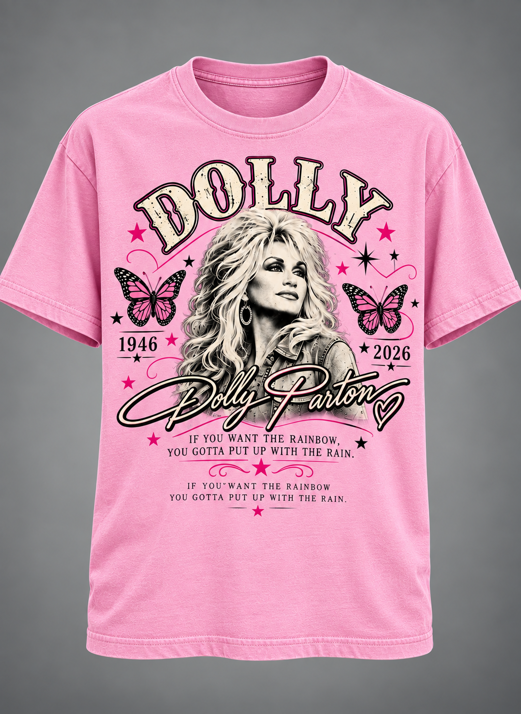 Dolly Parton Rainbow Tribute T-Shirt β If You Want the Rainbow Vintage Country Music Memorial Tee