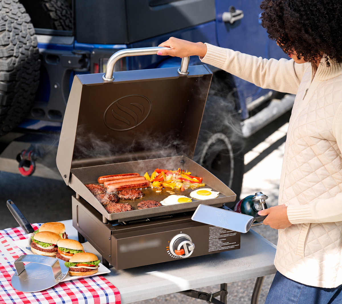 17" Tabletop Griddle with Hood