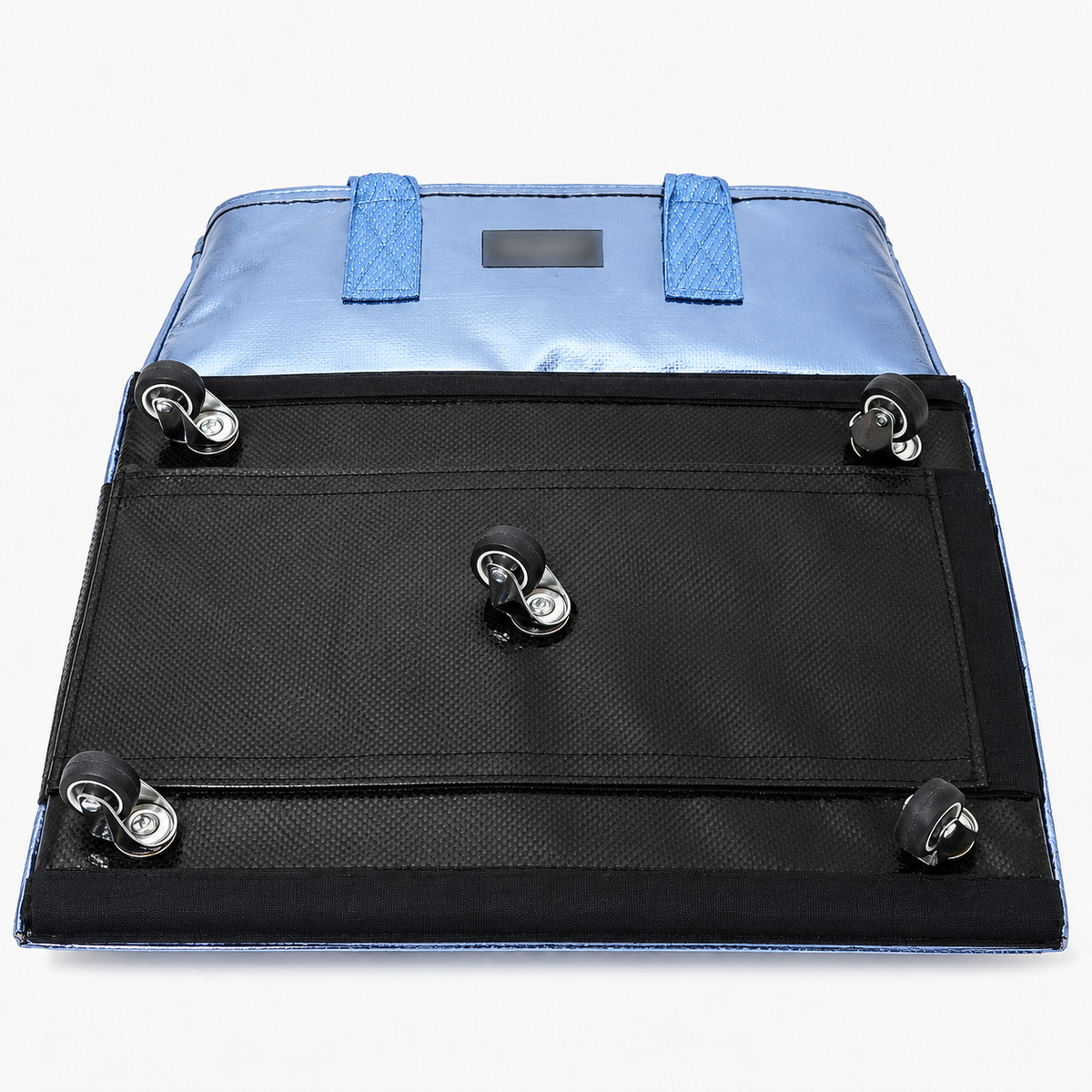 Rolling Tote Bag with Tonal Straps