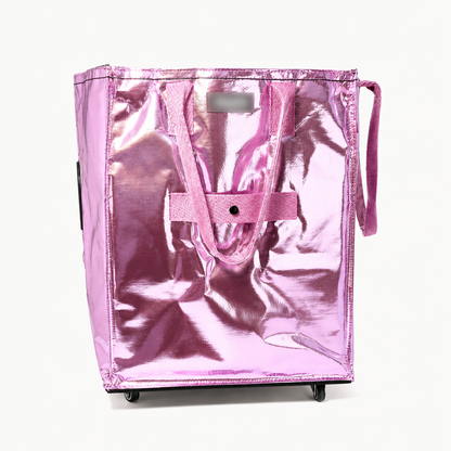 Rolling Tote Bag with Tonal Straps