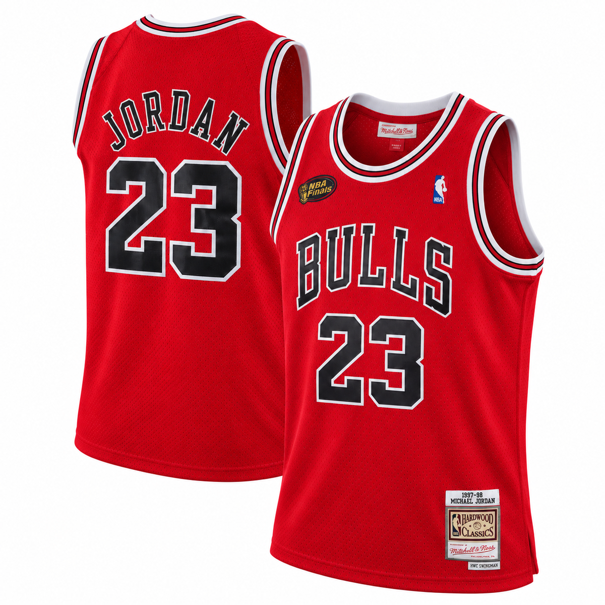 Unisex Michael Jordan #23 Chicago Bulls 1997-98 Hardwood Classics Basketball Jersey - All Stitched