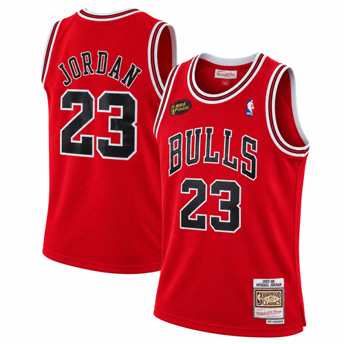 Unisex Michael Jordan #23 Chicago Bulls 1997-98 Hardwood Classics Basketball Jersey - All Stitched